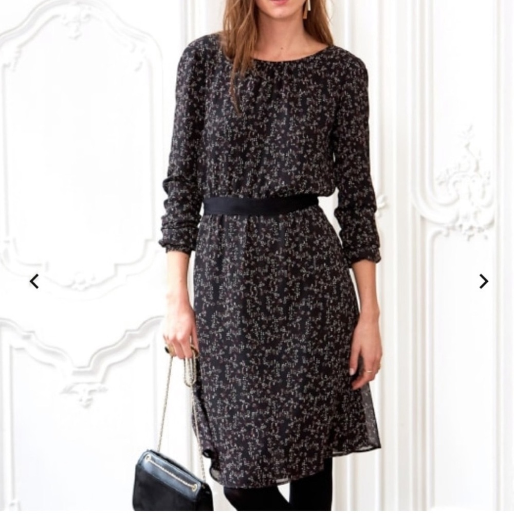 • Sezane • Women’s Bridget Midi Dress Floral Long Sleeve
Black / Red 36 / Small